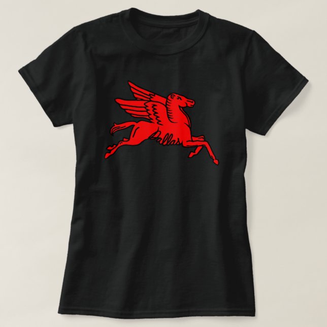 T-shirt Red Pegasus Dallas Texas (Design devant)