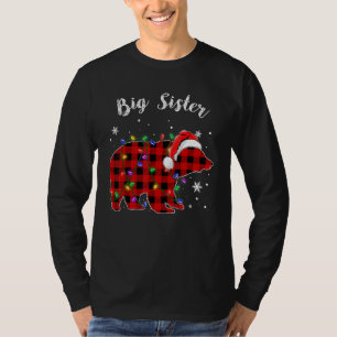 T-shirt Red Plaid Big Sister Bear Buffalo Family Pajama Ch
