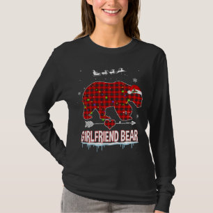 T-shirt Red Plaid Buffalo Girfriend Oear Pajama de Noël