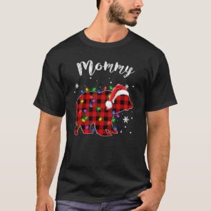 T-shirt Red Plaid maman ours Buffalo Family Pyjama Christa