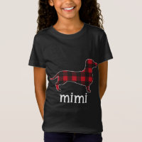 Red Plaid Mimi Dachshund Joyeux Noël Dachshund