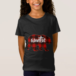 T-Shirt Red Plaid Tante Buffalo Correspondant Famille Pyja