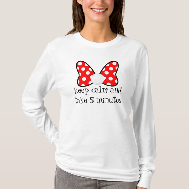 T-shirt Red polka dots vibrant Ribbon (Devant)