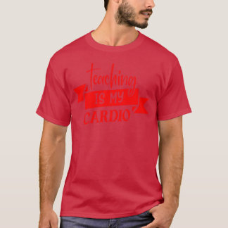 T-shirt Red Quoteeaching Est Mon Ami Cardio