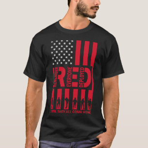 T-shirt Red Rappelez-Vous Tous Déployés Jusqu'À Ce Qu'Ils 