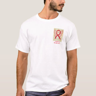 T-shirt Red Ribbon Angel Cause Sensibilisation Chemises Pe