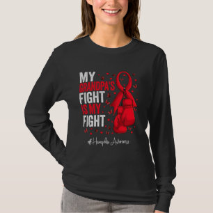 T-shirt Red Ribbon Grand-père Hémophilie sensibilisation