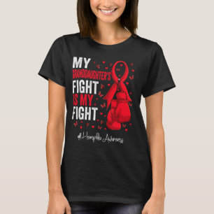 T-shirt Red Ribbon Grandgirl Hemophilia Sensibilisation