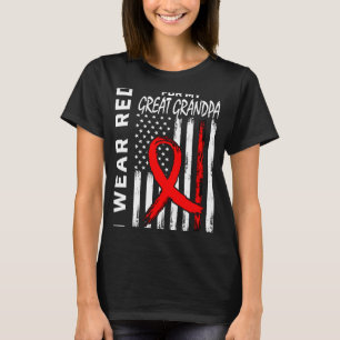 T-shirt Red Ribbon Great Grand-papi Cardiopathie Sensibili
