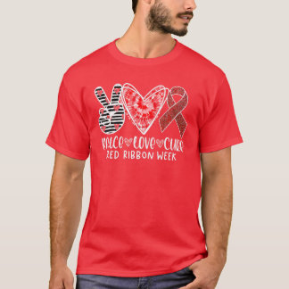 T-shirt Red Ribbon Week Sensibilisation Porter Rouge Paix 