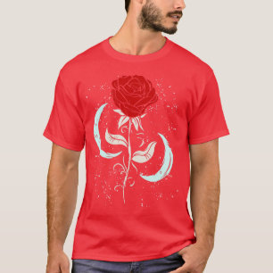 T-shirt Red Rose Moon Goth Gothique Halloween