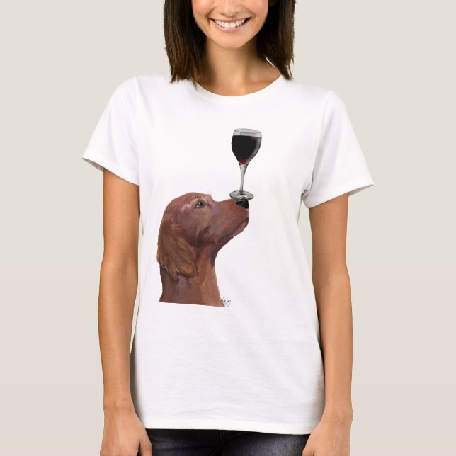 T-shirt Red Setter Chien Au Vin 2 (Devant)