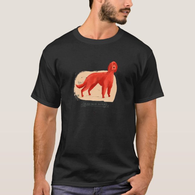 T-shirt Red Setter Irish Setter Chig Illustré (Devant)