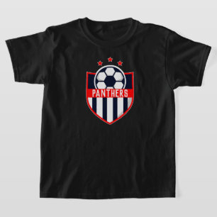T-shirt Red Soccer Shield Team, Nom et numéro du joueur