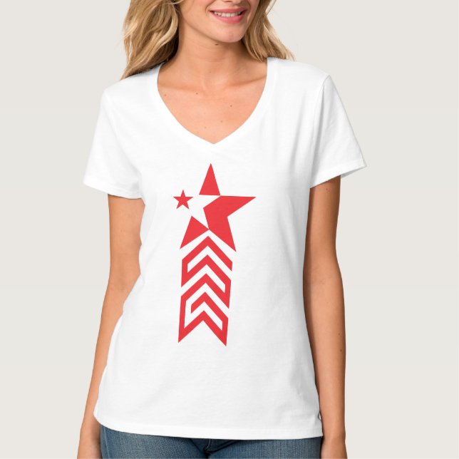 T-shirt Red Star with Chevron Arrows (Devant)