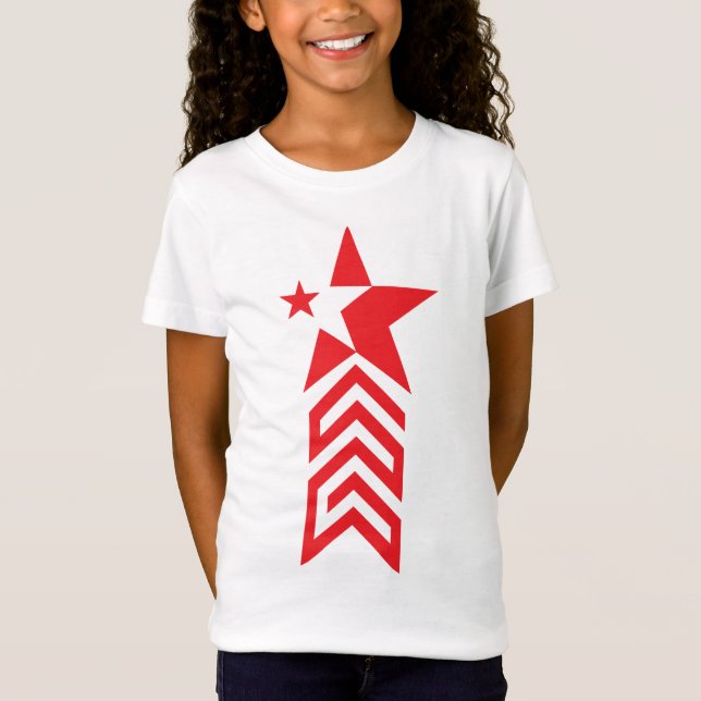 T-Shirt Red Star with Chevron Arrows (Devant)