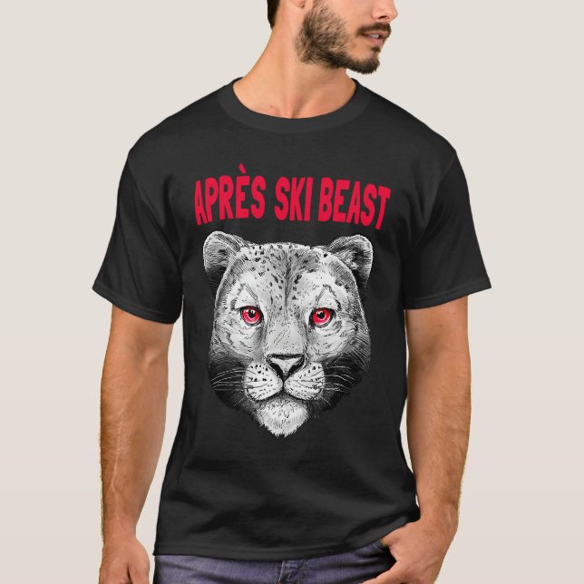 T-shirt Red Style Apres Ski Snow Leopard (Devant)