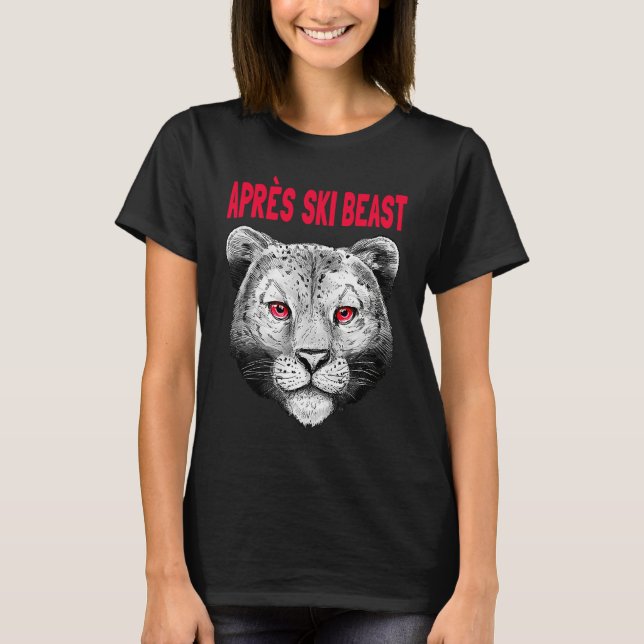 T-shirt Red Style Apres Ski Snow Leopard (Devant)