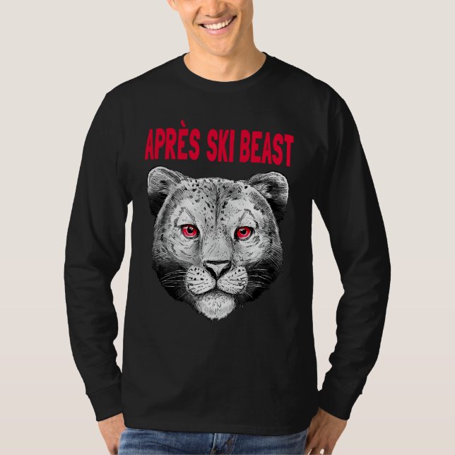 T-shirt Red Style Apres Ski Snow Leopard (Devant)