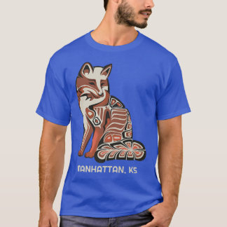 T-shirt Red Tribal Pour Manhattan KS Artisanat Amérindien