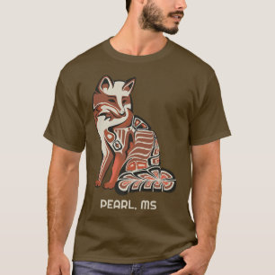 T-shirt Red Tribal Pour Pearl Artiste Amérindienne