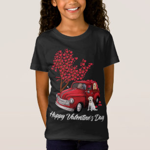 T-Shirt Red Truck Joyeux Valentines Day Labrador Retriever