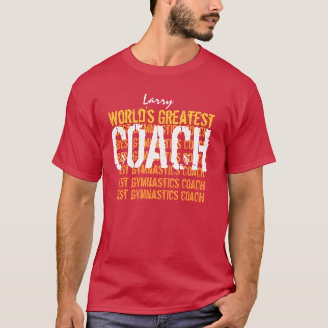 T-shirt RED V06, le plus grand entraîneur de gYMNASTICS au (Devant)