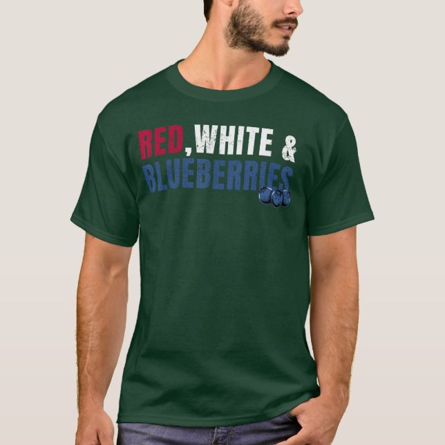 T-shirt Red White and Blueberries friend (Devant)