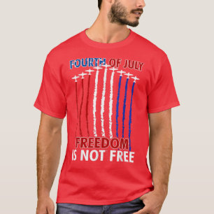 T-shirt Red White Blue Air Force 4juillet Fier USA Indepe