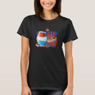 T-shirt Red White & Booze Leopard Us Drapeau 4 juillet Ame