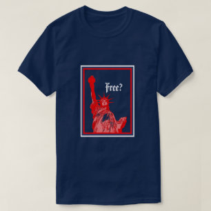 T-shirt Red White et Blue Statue de la Liberté Liberté Lib
