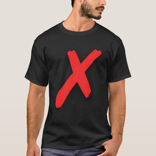 T-shirt Red X X'A Traversé Avec Big Red X (Devant)
