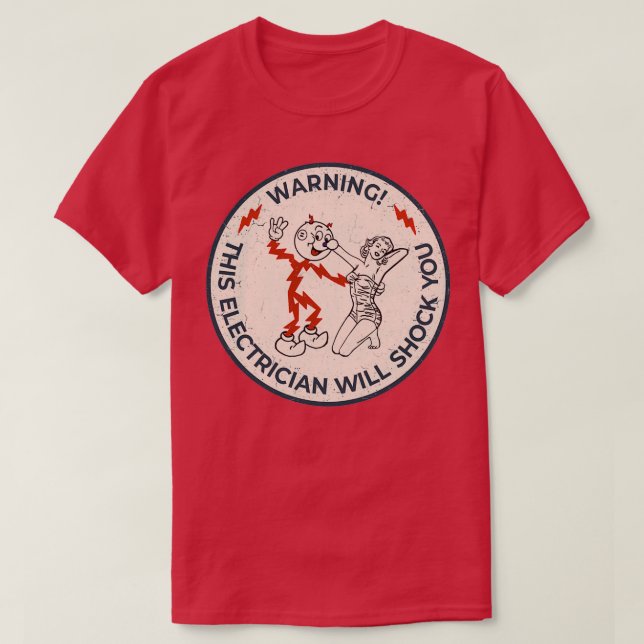T-shirt Reddy Kilowatt cet électricien vous choquera (Design devant)