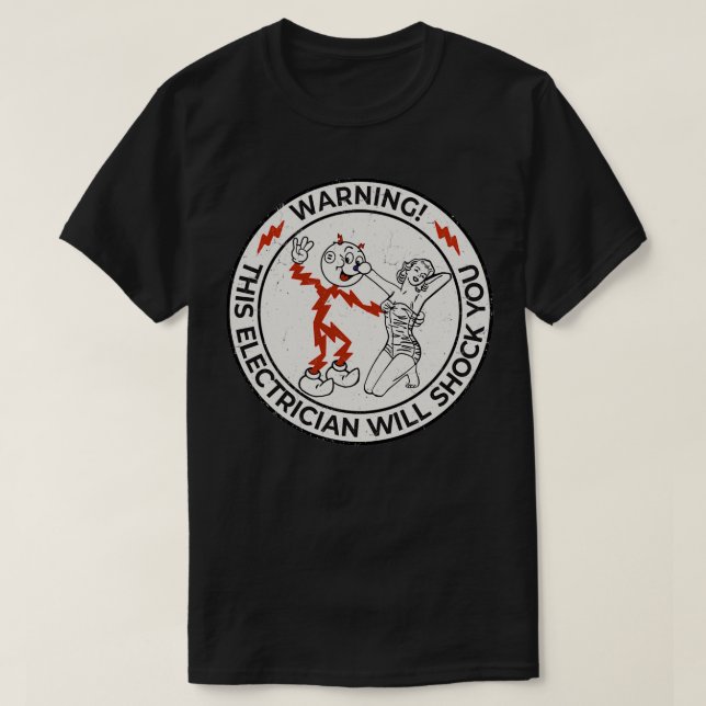 T-shirt Reddy Kilowatt cet électricien vous choquera (2 (Design devant)