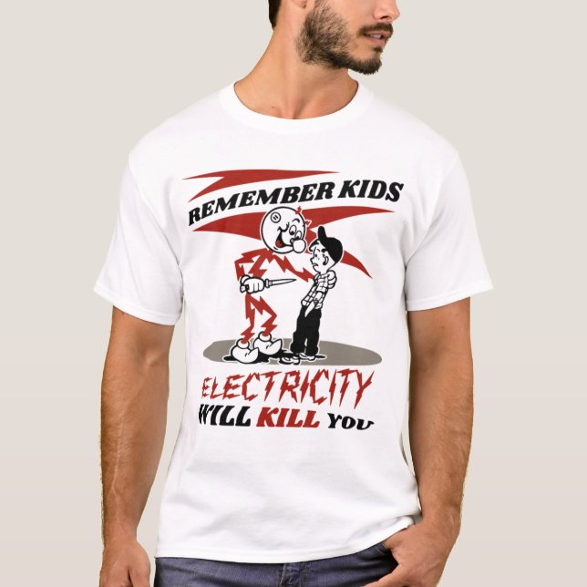 T-shirt Reddy's Kilowatts, l'électricité vous tuera (Devant)