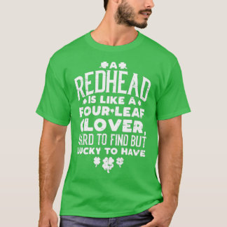 T-shirt Redhead Lucky Clover Ginger Funny Ginger St Day