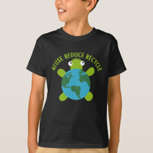 T-shirt Réduire la réutilisation de la tortue recyclée 
