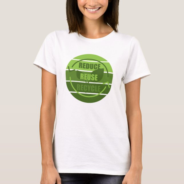 T-shirt Réduire la réutilisation du recyclage (Devant)