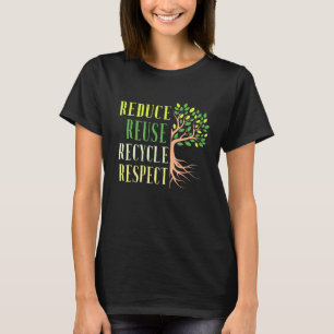 T-shirt Réduire la réutilisation Recycler la crise climati