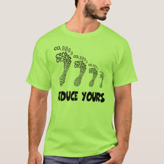 T-shirt Réduisez votre empreinte de pas de carbone