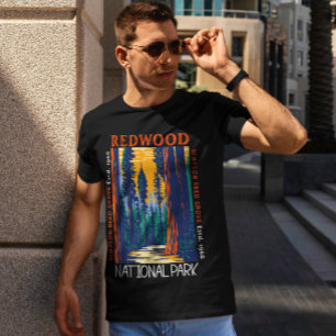 T-shirt Redwood National Park California Retro perturbé