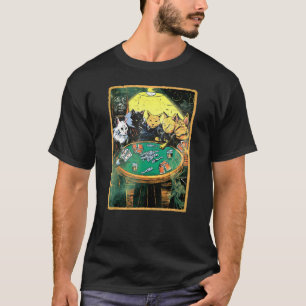 T-shirt Reefer Kitties Jouer Poker Pour Feline Poker Re
