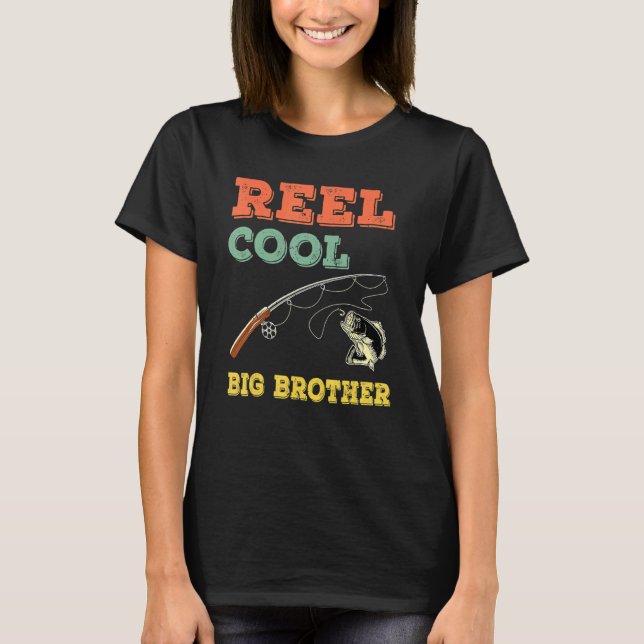 T-shirt Reel Cool Big Brothers Older Brother Boys Fishing (Devant)