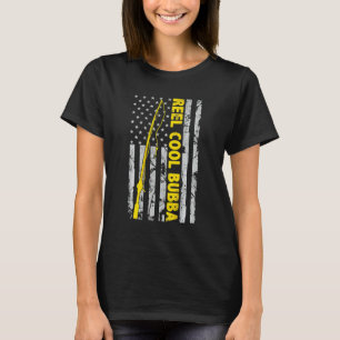 T-shirt Reel Cool Bubba Fishing American Flag Fishman B