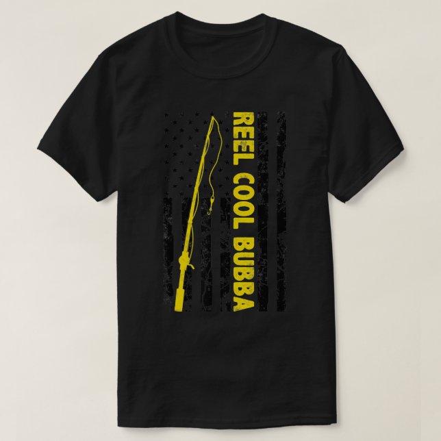 T-shirt Reel cool Bubba Fishing American Flag Gift Fisherm (Design devant)