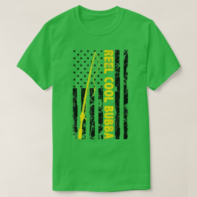 T-shirt Reel cool Bubba Fishing American Flag Gift Fisherm (Design devant)