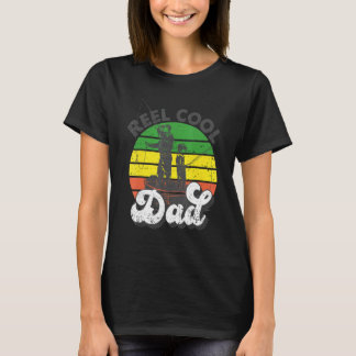 T-shirt Reel Cool Papa Fisherman Daddy Fête des pères Tee