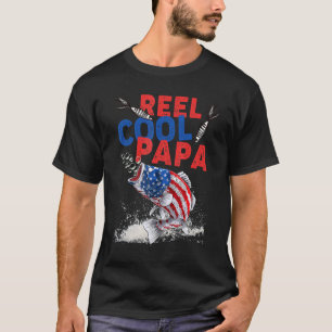 T-shirt Reel Cool Papa  Fishing Dad Presents Father's Day