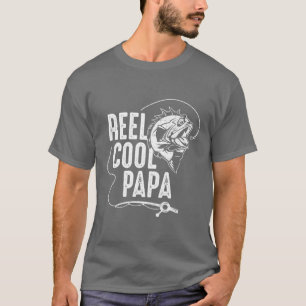 T-shirt Reel Cool Papa Funny Papa Grandpa Fishing Lover Gi