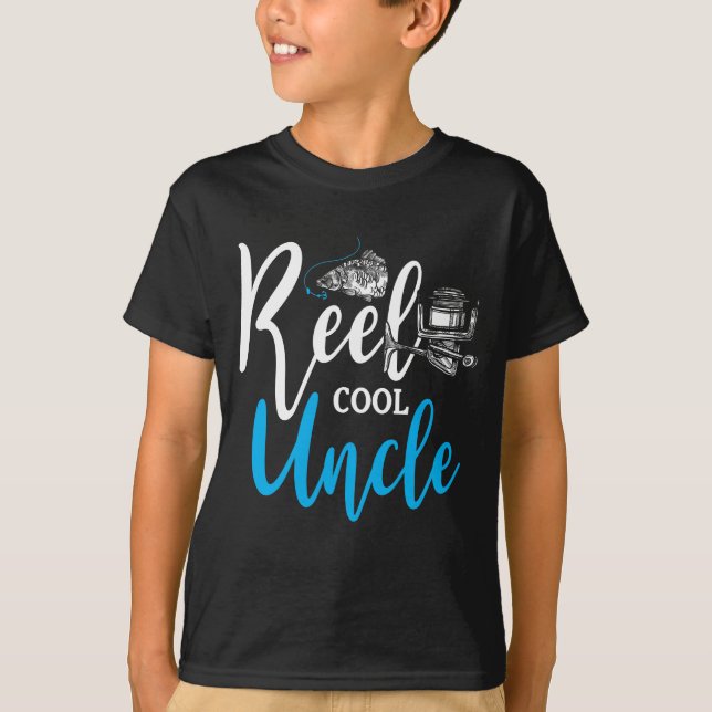 T-shirt Reel Cool Uncle Pêcheur Fish love Family Cadeau (Devant)